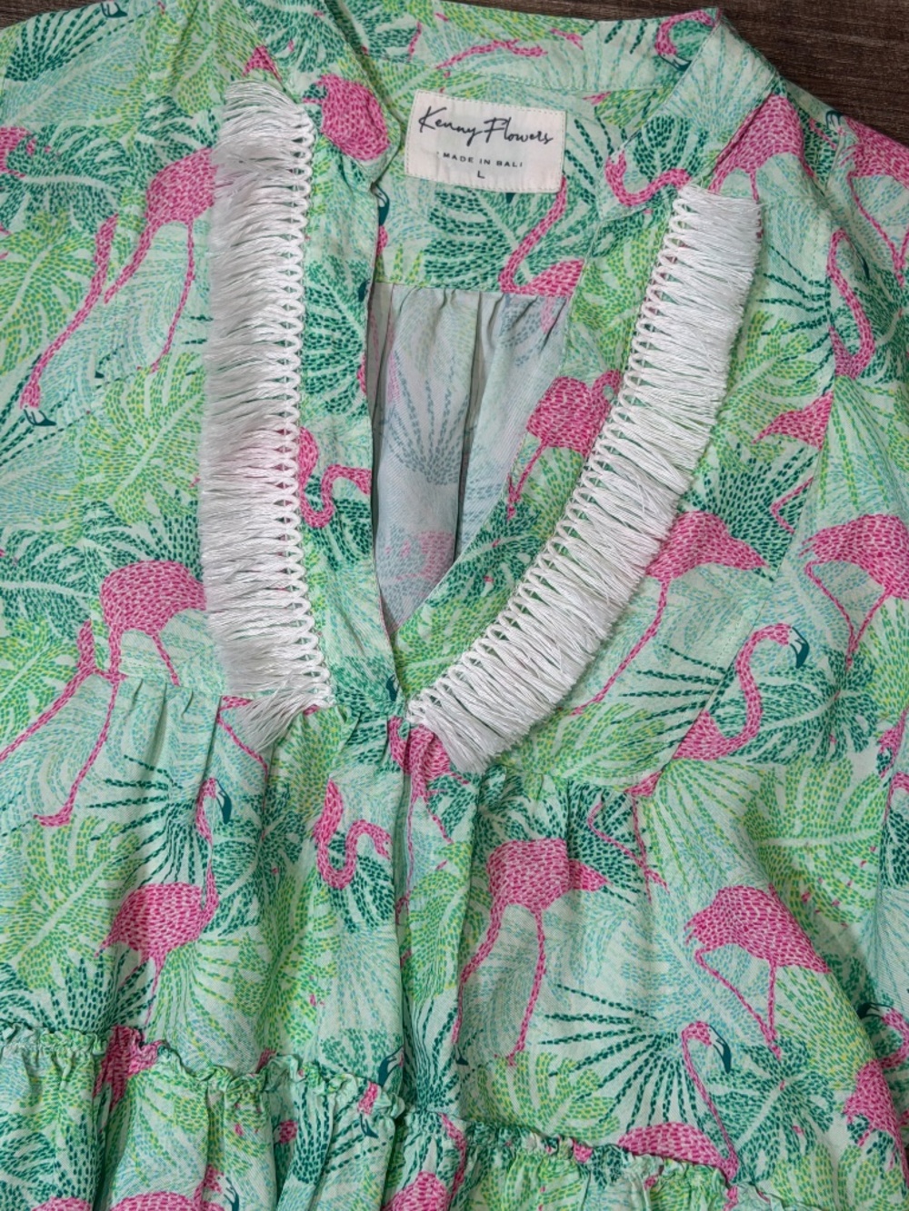 Kenny Flowers women’s The Sunshine State of Mind Womens Summer Dress Flamingos L - Picture 4 of 7